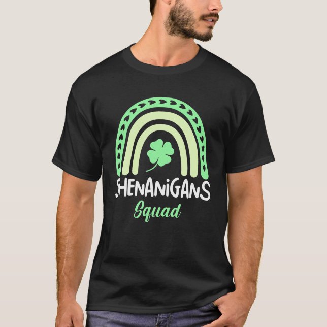Shenanigans Squad Rainbow St Patrick's Day Men Wom T-Shirt (Vorderseite)