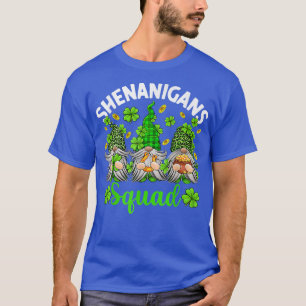 Shenanigans Squad St Patricks Day Gnome Green Iris T-Shirt