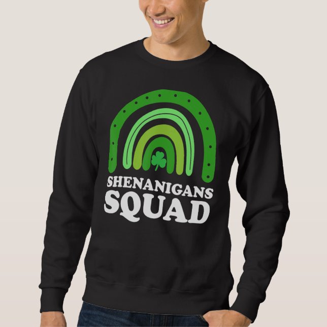 Shenanigans Squad St Patricks Day Gnomes Green Pro Sweatshirt (Vorderseite)