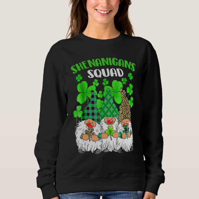 Shenanigans Squad St Patricks Day Gnomes Green Pro Sweatshirt (Vorderseite)
