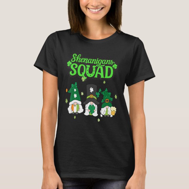 Shenanigans Squad St Patricks Day Gnomes Green Pro T-Shirt (Vorderseite)
