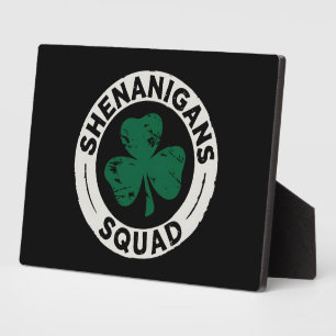 Shenanigans Squad St Patrick's Day Kleeblatt Fotoplatte