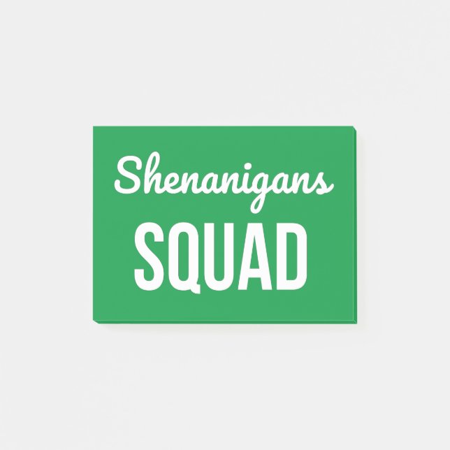 Shenanigans Squad St Patrick's Day Post-it Klebezettel (Vorderseite)