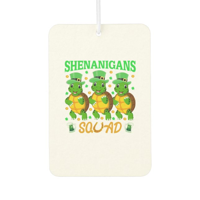 Shenanigans Squad St. Patrick's Day Süße Schildkrö Autolufterfrischer (Vorderseite)