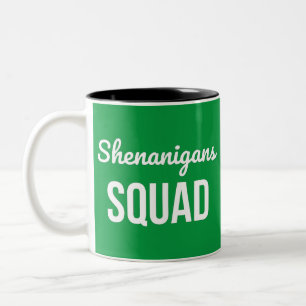 Shenanigans Squad St Patrick's Day Zweifarbige Tasse