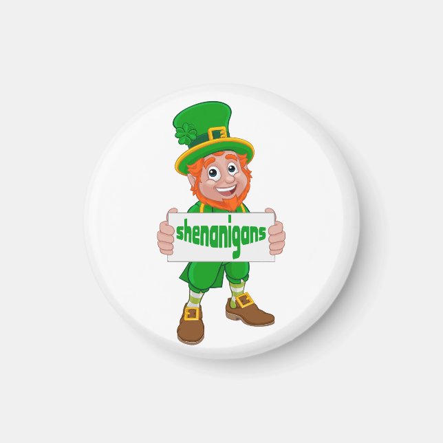 Shenanigans St. Patrick's Day Leprechaun St Pattys Magnet (Vorne)
