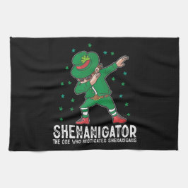 Shenanigator Dabbing St Patrick's Day Shenanigans Geschirrtuch