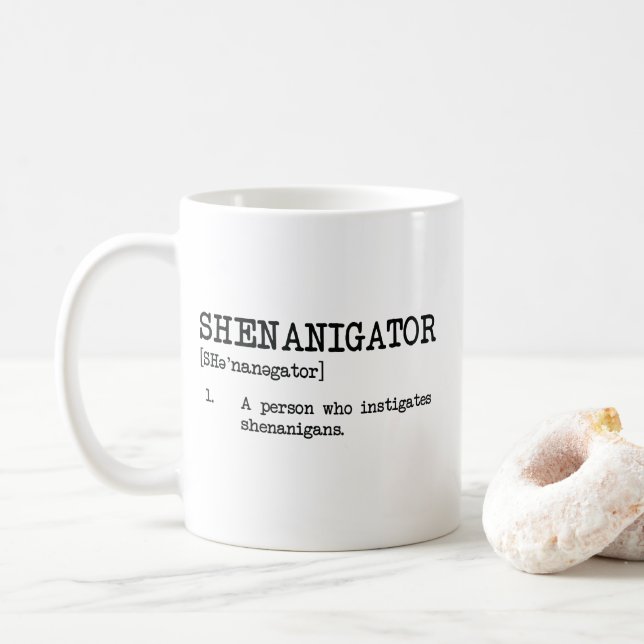 Shenanigator Definitions-lustigen St Patrick Tag Kaffeetasse (Mit Donut)