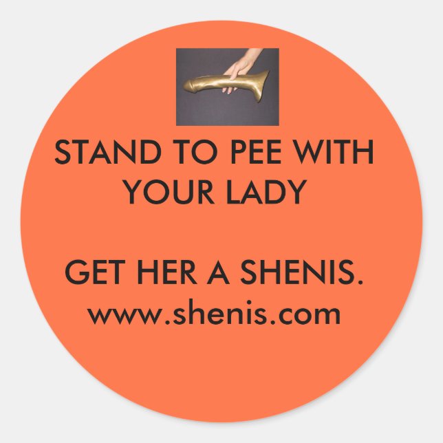 Shenis, STAND MIT DEINER LADY ZU BEGEISTERN... Runder Aufkleber (Vorderseite)