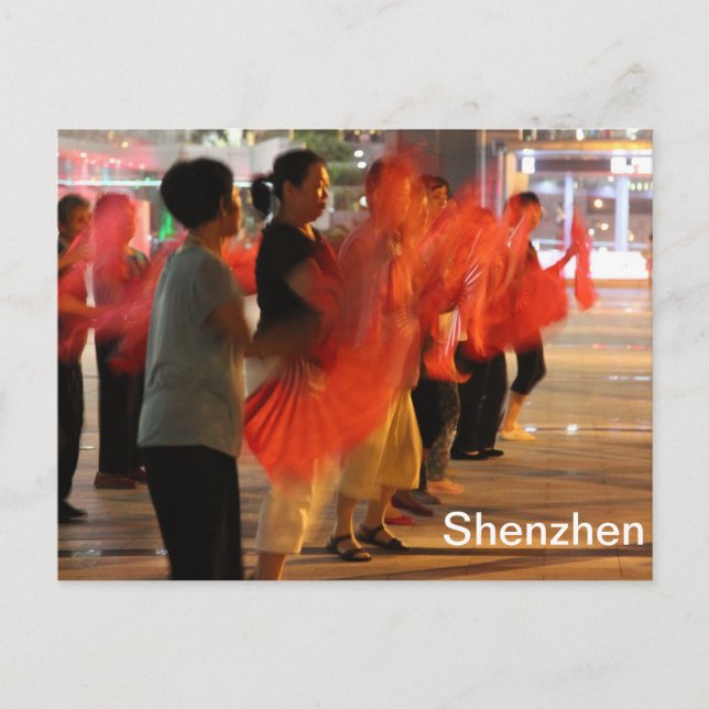 Shenzhen, China - Fantänze Postkarte (Vorderseite)
