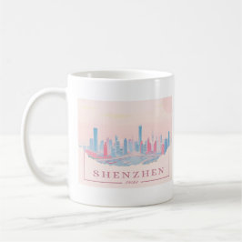 Shenzhen China Futuristic Skyline Pastel Travel Kaffeetasse