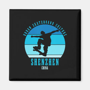 Shenzhen China Skateboarder Urne Skateboarding Magnet