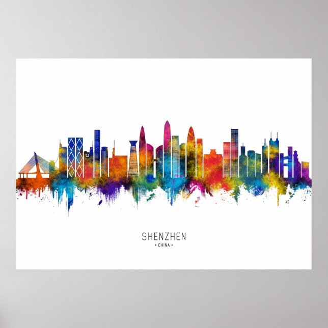Shenzhen China Skyline Poster (Vorne)