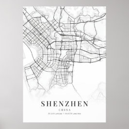 Shenzhen City Map Poster