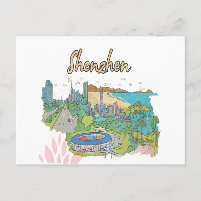 Shenzhen Postkarte (Vorderseite)