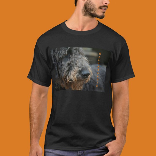 Shepadoodle Chien Portrait Photographique T-shirt (Créateur téléchargé)