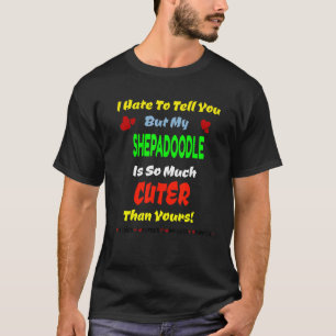 Shepadoodle Dog Puppy Niedlich Sheepdog Poodle Hyb T-Shirt