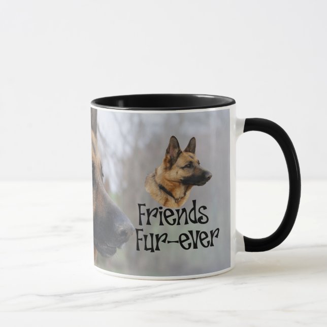 sheperd "Friends Fur-ever" Verwandlungstasse Tasse (Rechts)