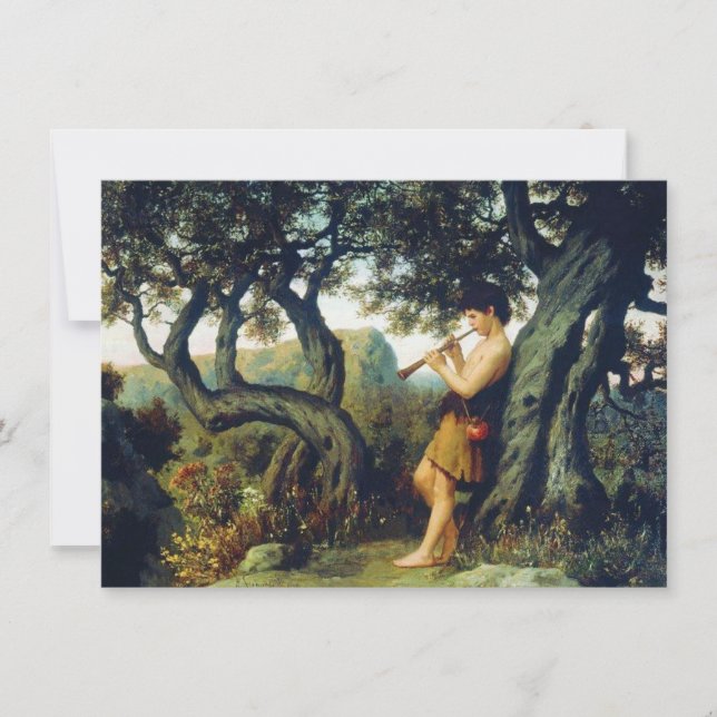 Shepherd Boy Playing the Flute Karte (Vorderseite)