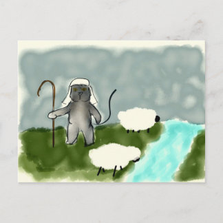 Shepherd Cat Postcard Postkarte
