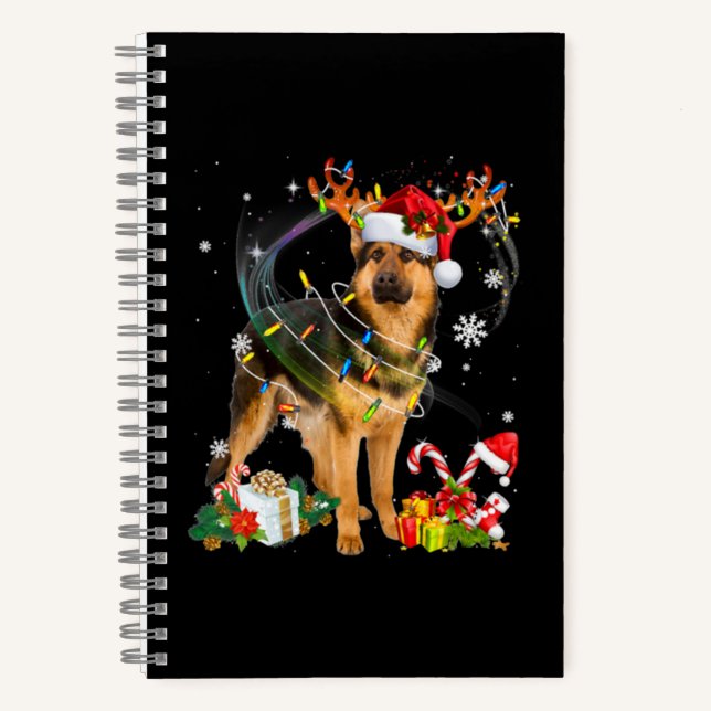Shepherd Christmas Dog Notizbuch (Vorderseite)