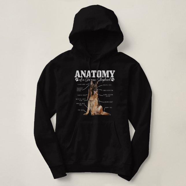 Shepherd Mama farbenfroh deutscher Schäferhund gib Hoodie (Design vorne)