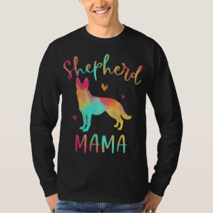 Shepherd Mama farbenfroh deutscher Schäferhund gib T-Shirt