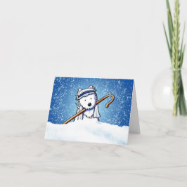 Shepherd Westie terrier Note de Noël Carte