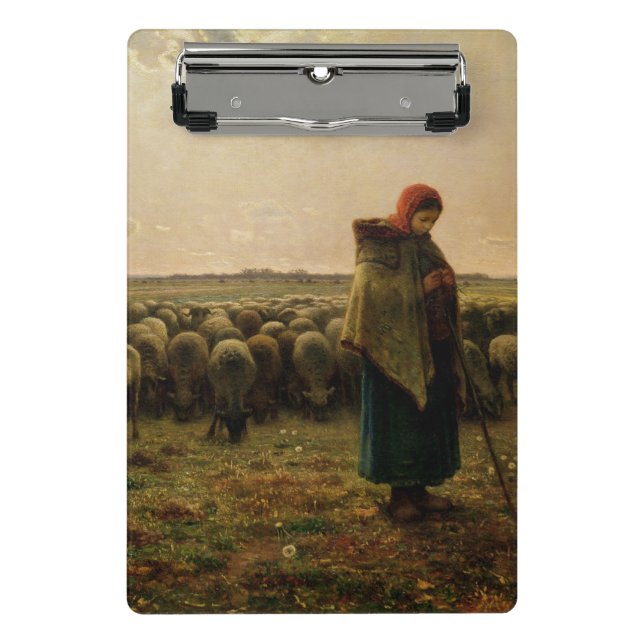 Shepherdess mit ihrer Menge, 1863 Mini Klemmbrett (Vorderseite)