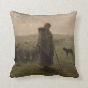 Shepherdess und ihre Menge 1862-63 Kissen