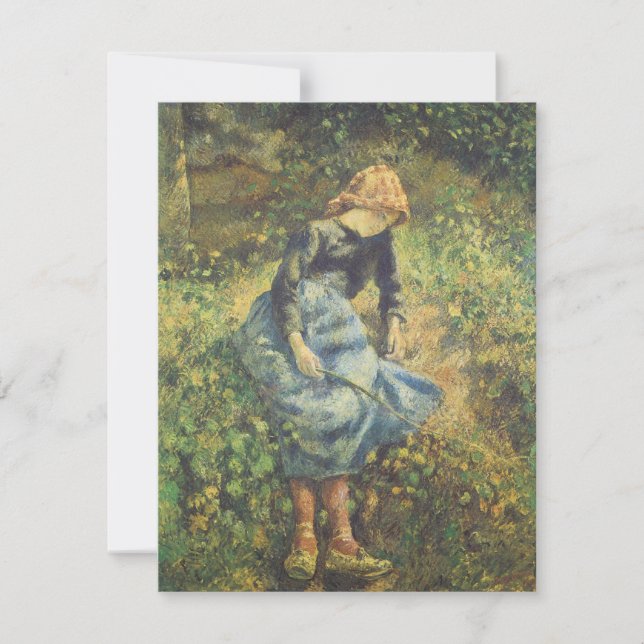 Shepherdess von Camille Pissarro, Vintage Kunst (Vorderseite)