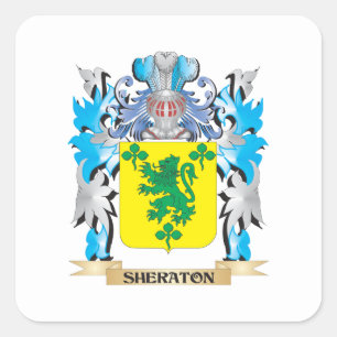 Sheraton Wappen - Familienwappen Quadratischer Aufkleber