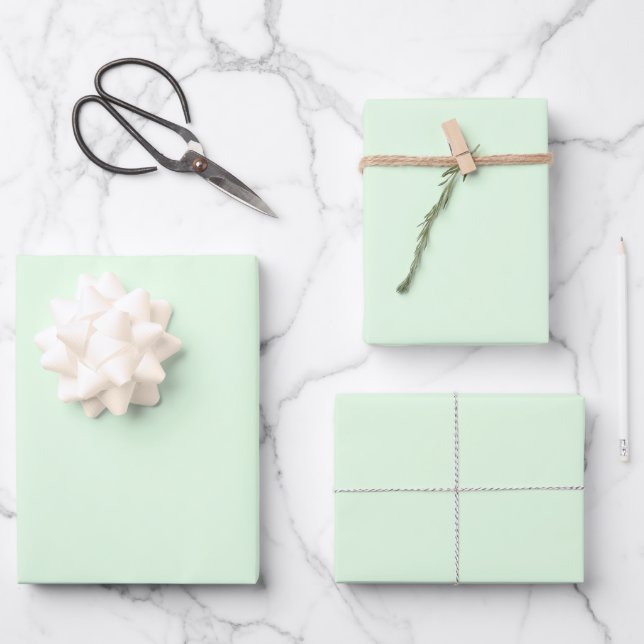 Sherbet Green Geschenkpapier Set (Vorderseite)