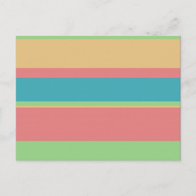 Sherbet Ice Creme Stripes Postkarte (Vorderseite)
