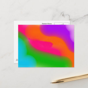 Sherbet Wasserfarben Postkarte