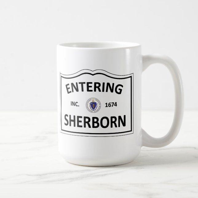 SHERBORN MASSACHUSETTS Hometown-Masse MA Townie Kaffeetasse (Rechts)