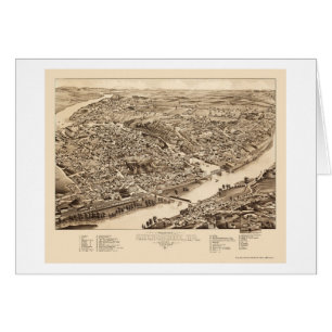 Sherbrooke, Québec, carte panoramique du Canada -