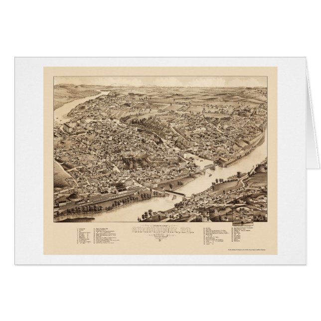 Sherbrooke, Québec, panoramische Karte Kanadas - (Vorderseite (Horizontal))