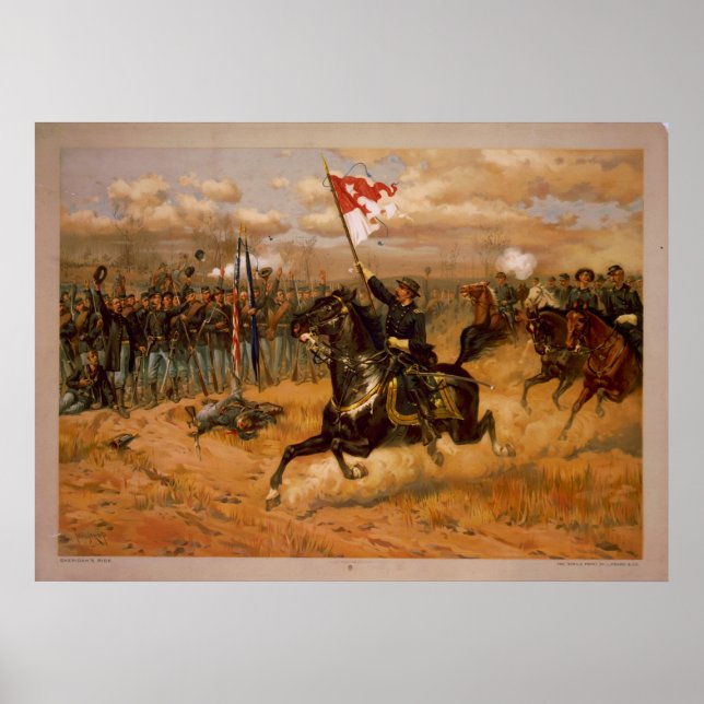 Sheridans Fahrt durch Thure de Thulstrup Poster (Vorne)