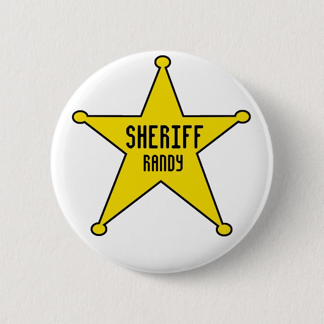 Sheriff-Abzeichen addieren Namen Button (Vorderseite)