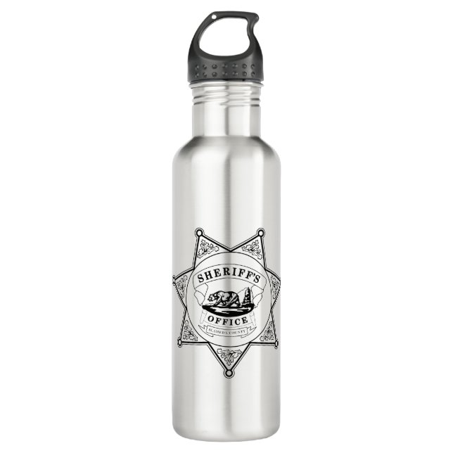 Sheriff-Abzeichen Alameda County Kalifornien Edelstahlflasche (Vorderseite)