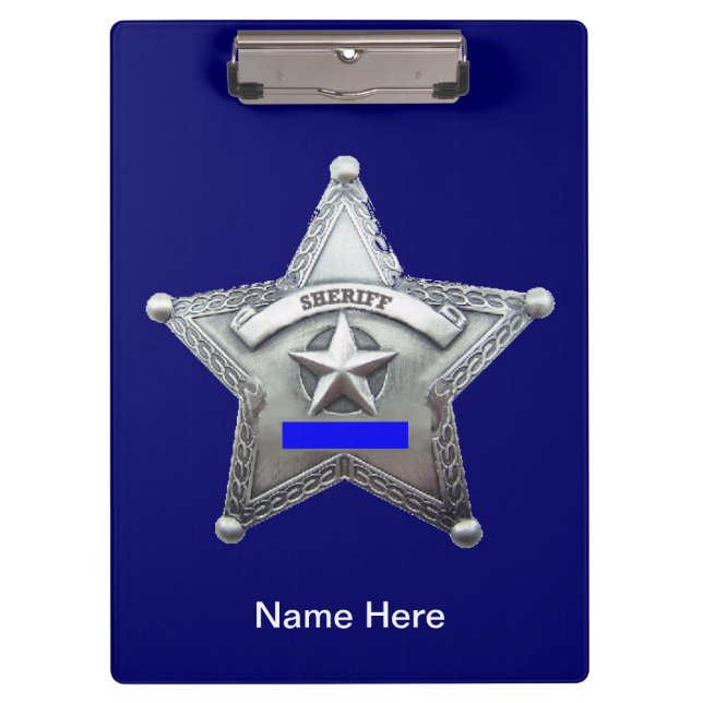 Sheriff Abzeichen Custom Acrylic Clipboard Klemmbrett (Vorderseite)