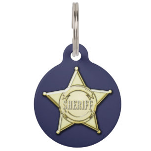 Sheriff-Abzeichen-Haustier Identifikations-Umbau Tiermarke