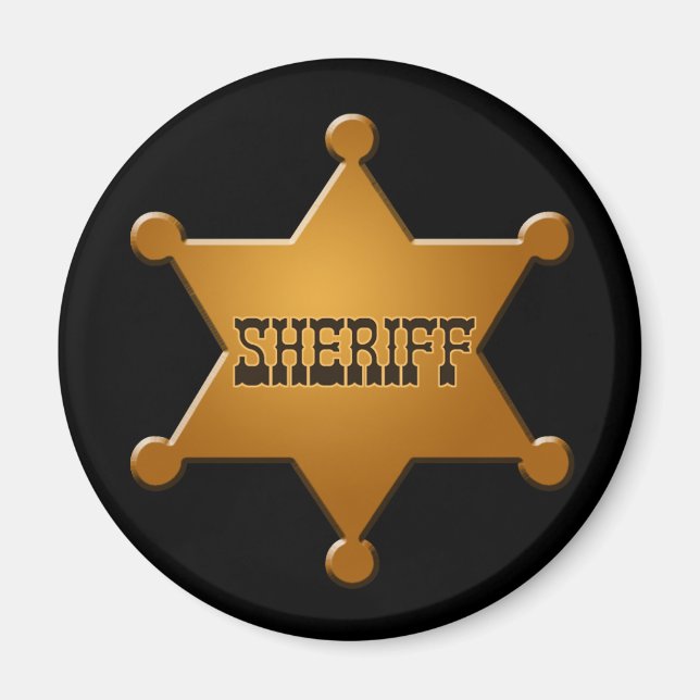 Sheriff-Abzeichen - Magnet (Vorne)