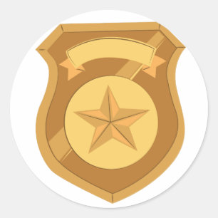 Sheriff Abzeichen Runder Aufkleber