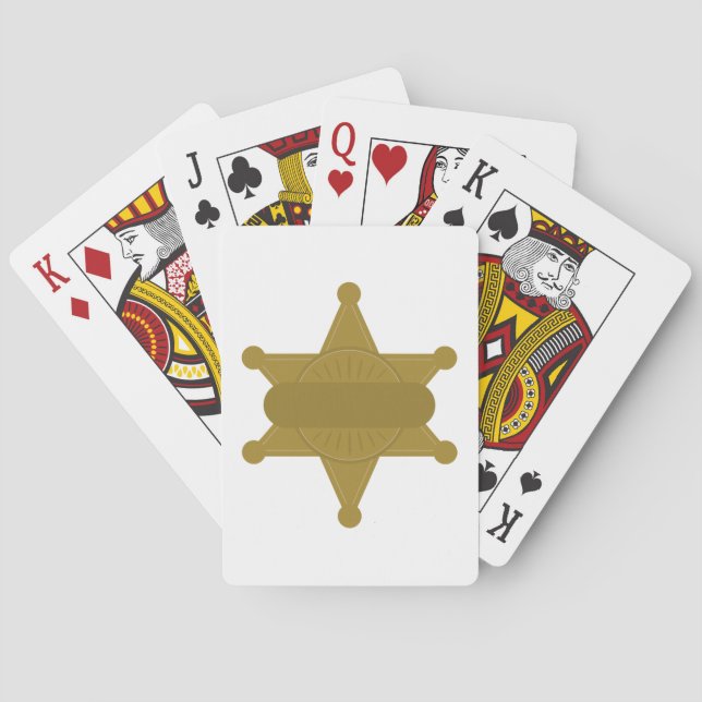 Sheriff Abzeichen Spielkarten (Rückseite)