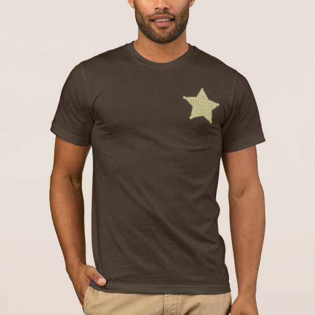 Sheriff-Abzeichen-wilder WestParty-T - Shirt (Vorderseite)