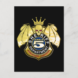 Sheriff Area 5 Abzeichen Postkarte