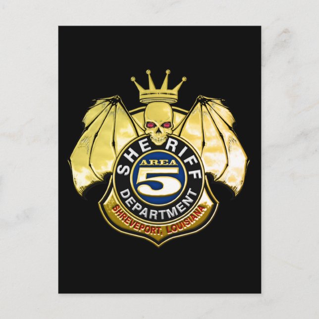 Sheriff Area 5 Abzeichen Postkarte (Vorderseite)