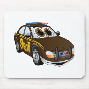 Sheriff-Auto-Cartoon BR Mousepad